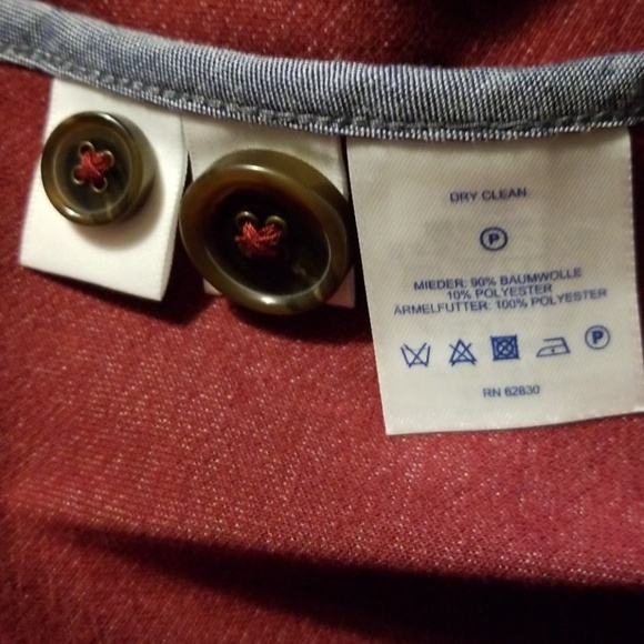 Lands End Maroon Knit HerringBone Jacket - Picture 5 of 5